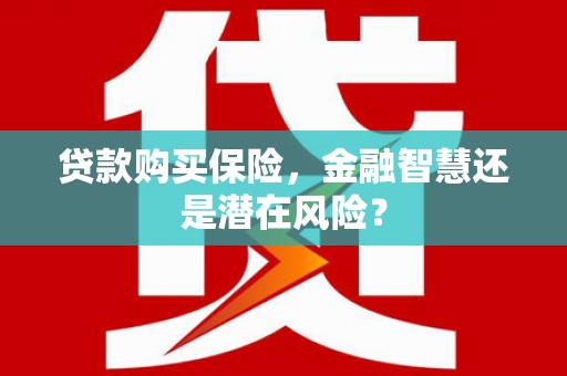 淮上贷款购买保险，金融智慧还是潜在风险？
