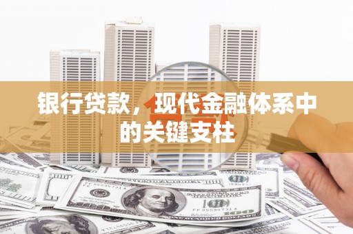 务川银行贷款，现代金融体系中的关键支柱