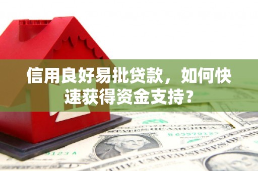 凤县信用良好易批贷款，如何快速获得资金支持？