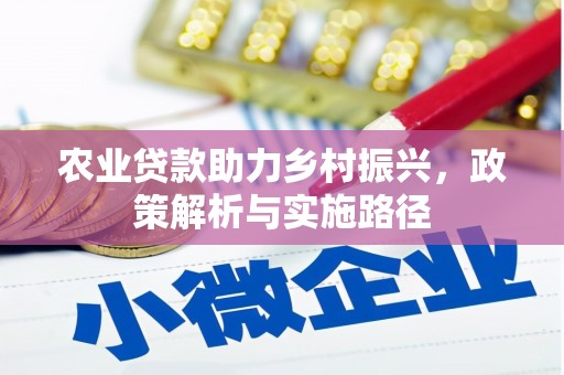 夏邑农业贷款助力乡村振兴，政策解析与实施路径