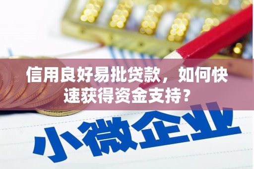白银信用良好易批贷款，如何快速获得资金支持？