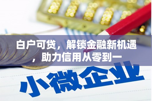 胶州白户可贷，解锁金融新机遇，助力信用从零到一