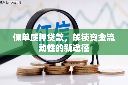 马边保单质押贷款，解锁资金流动性的新途径