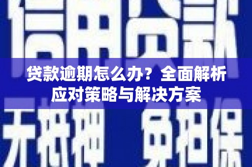 凤县贷款逾期怎么办？全面解析应对策略与解决方案