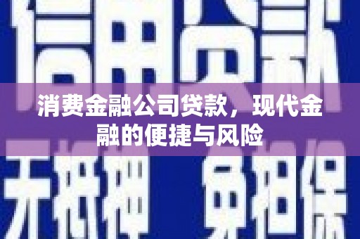 陵川消费金融公司贷款，现代金融的便捷与风险
