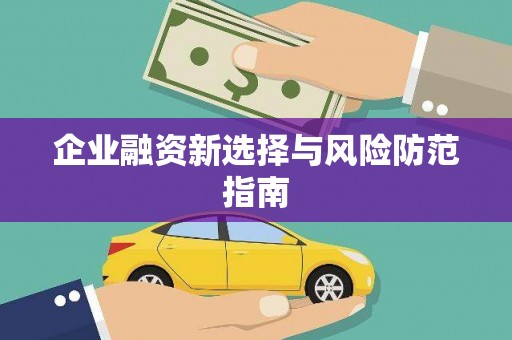 巧家企业融资新选择与风险防范指南